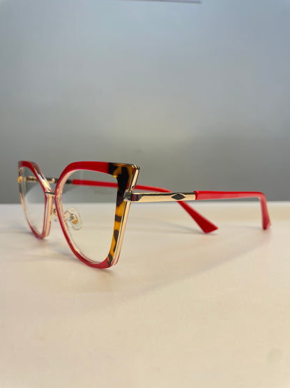 Lia collection, vibrant red with an outstanding wild print