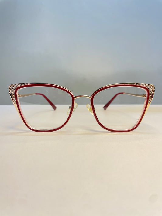 Essy collection, soft red and gold tones