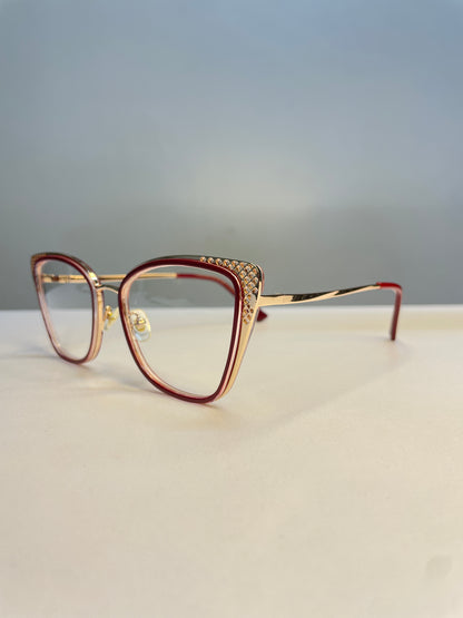 Essy collection, soft red and gold tones