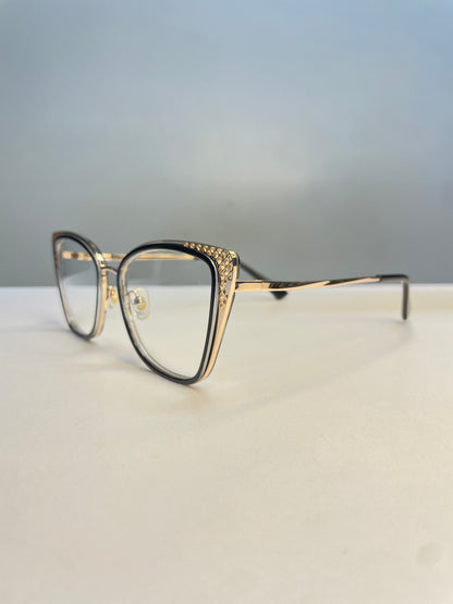 Essy collection, black and gold butterfly look