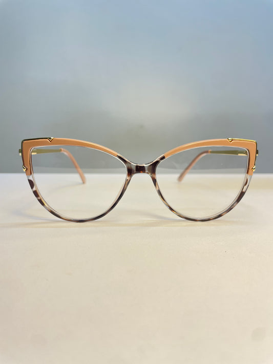 Rea collection, nude with a rounded animal print