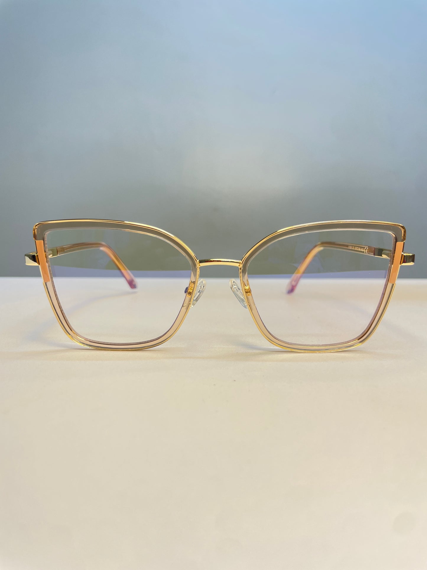 Leona collection, nude clear with a touch of gold