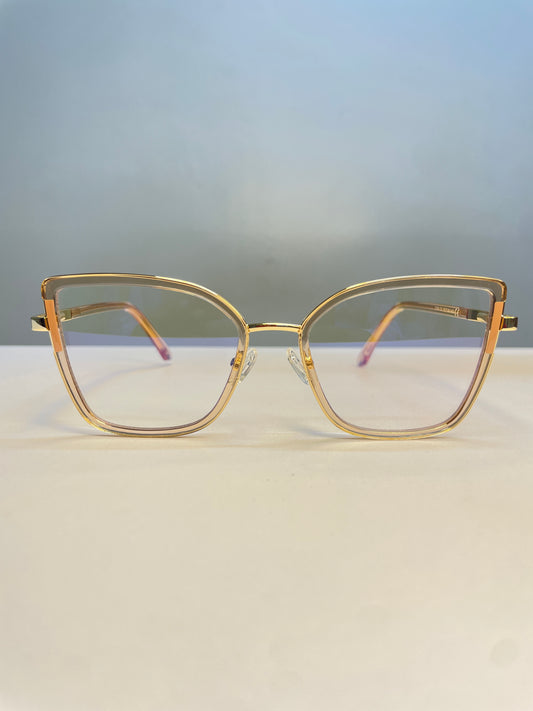 Leona collection, nude clear with a touch of gold