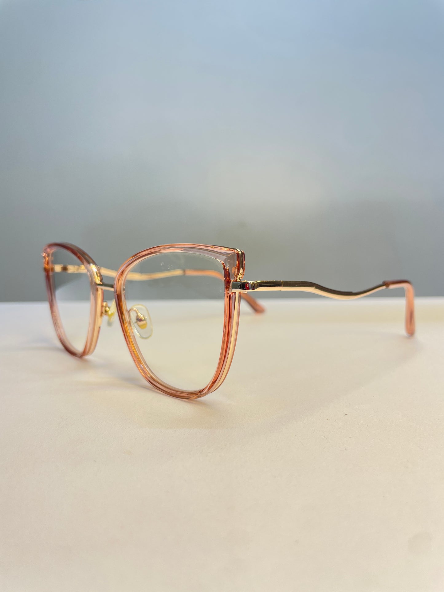 Maya collection, soft clear pink with gold arms