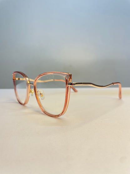 Maya collection, soft clear pink with gold arms