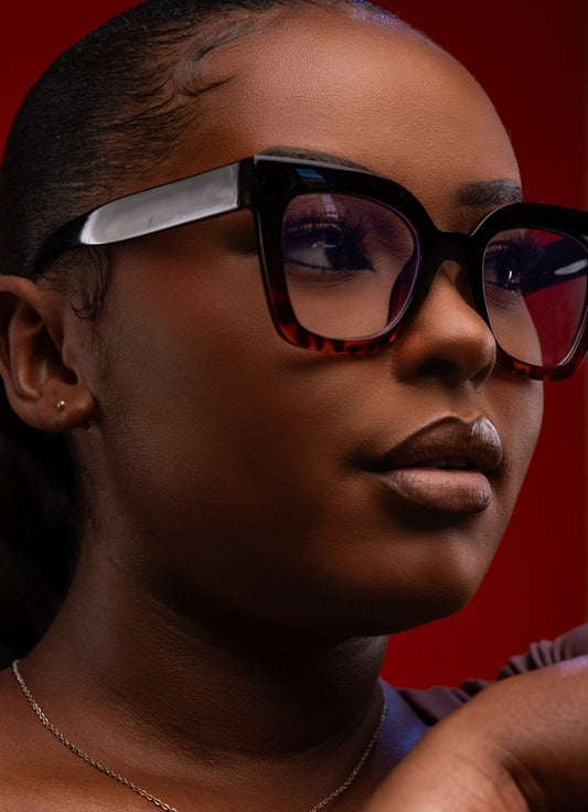 Niara collection, black with a touch of animal print