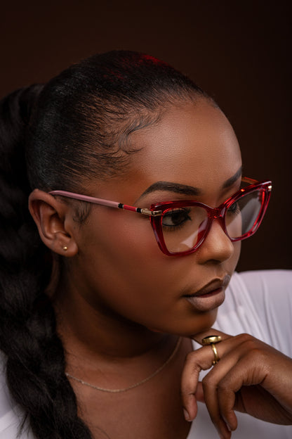 Lola collection,striking red cateye