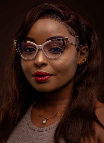 Anna collection, perfectly nude with bold cateye print