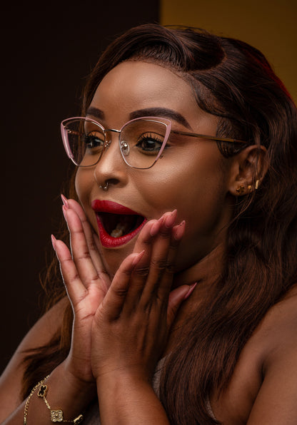 Claire collection, nude pink with complimentary gold arms