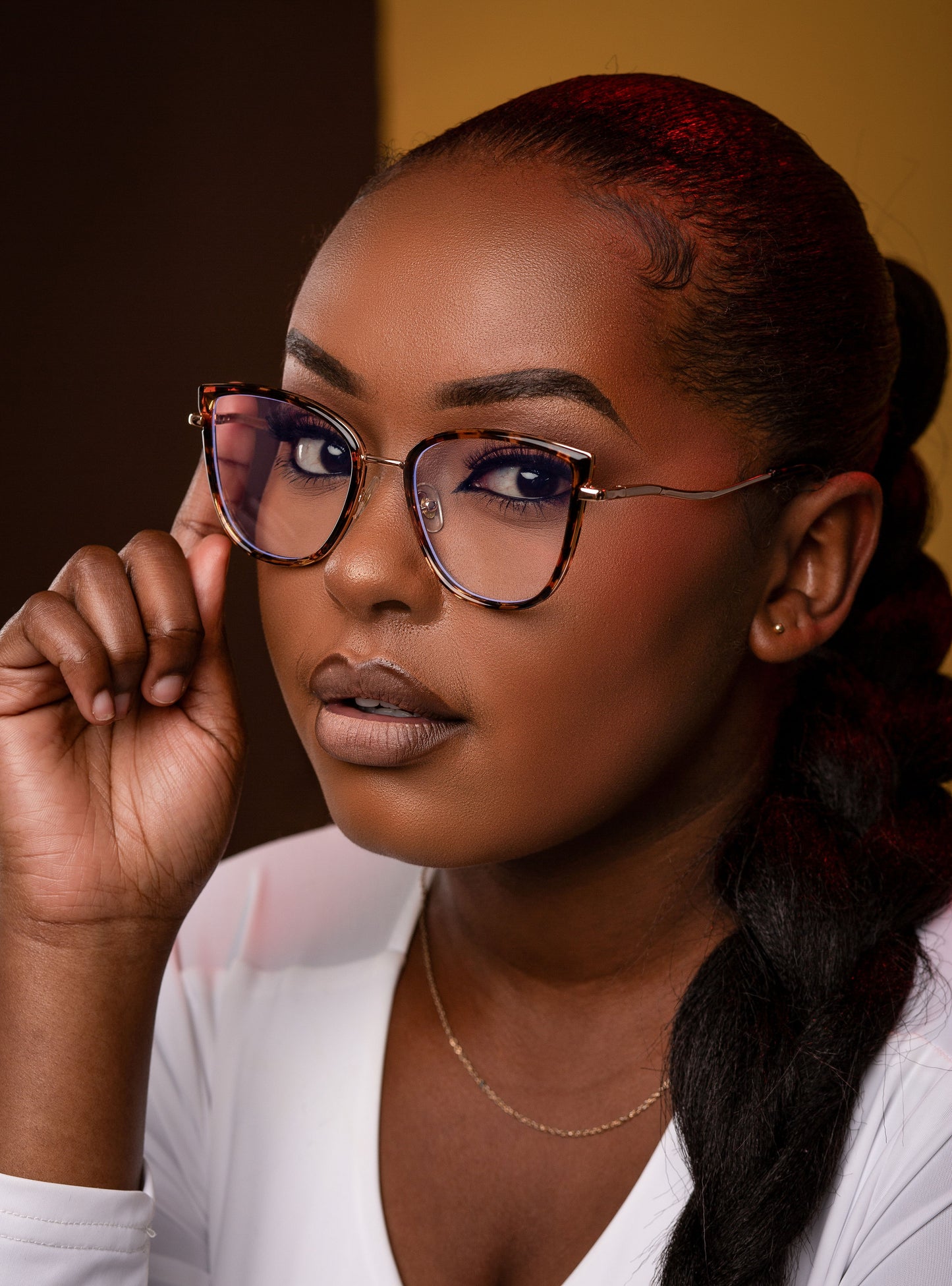 Maya collection, fierce cheetah print with stylish gold arms