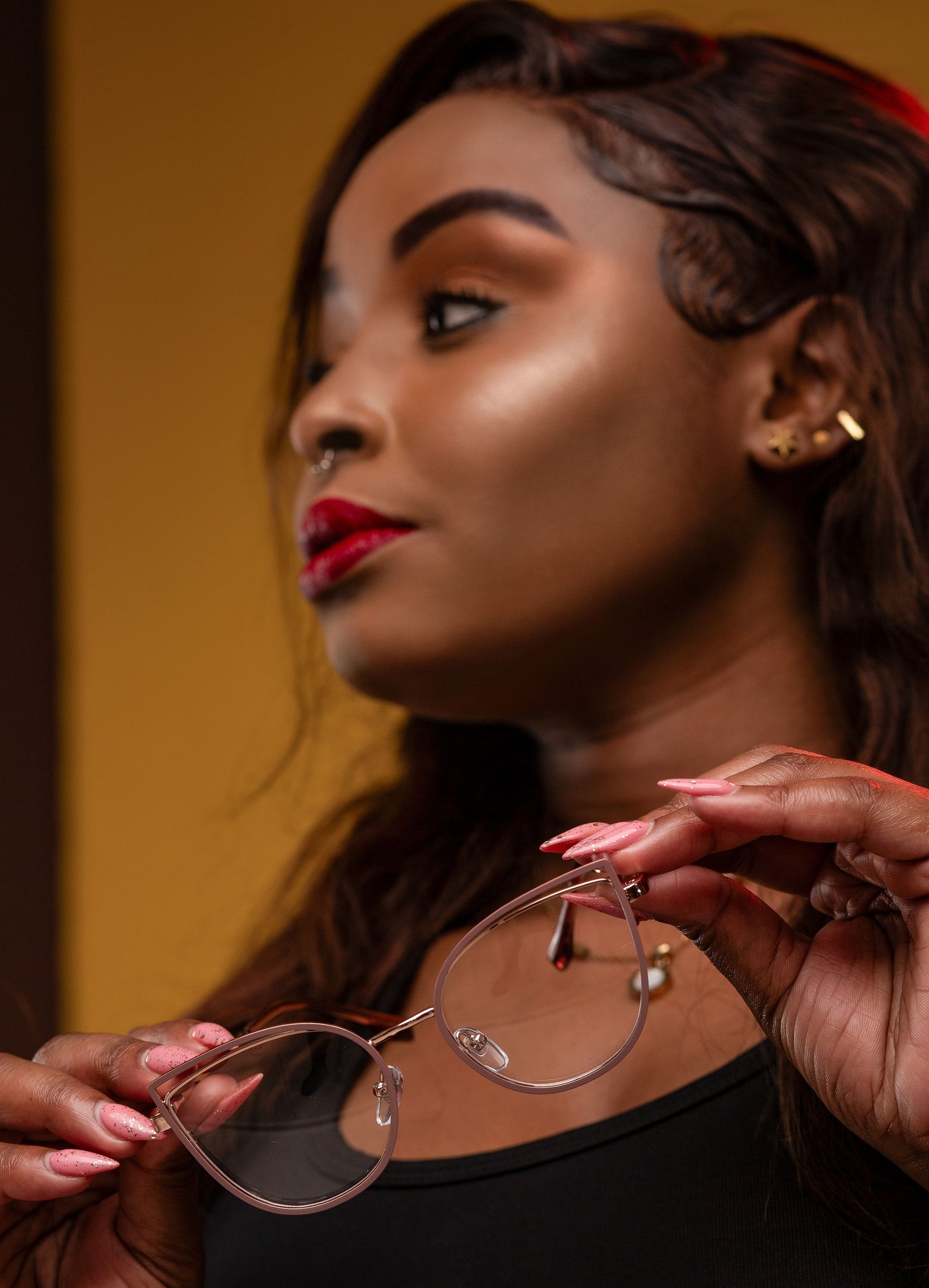 Elsa collection, nude pink with a touch of gold