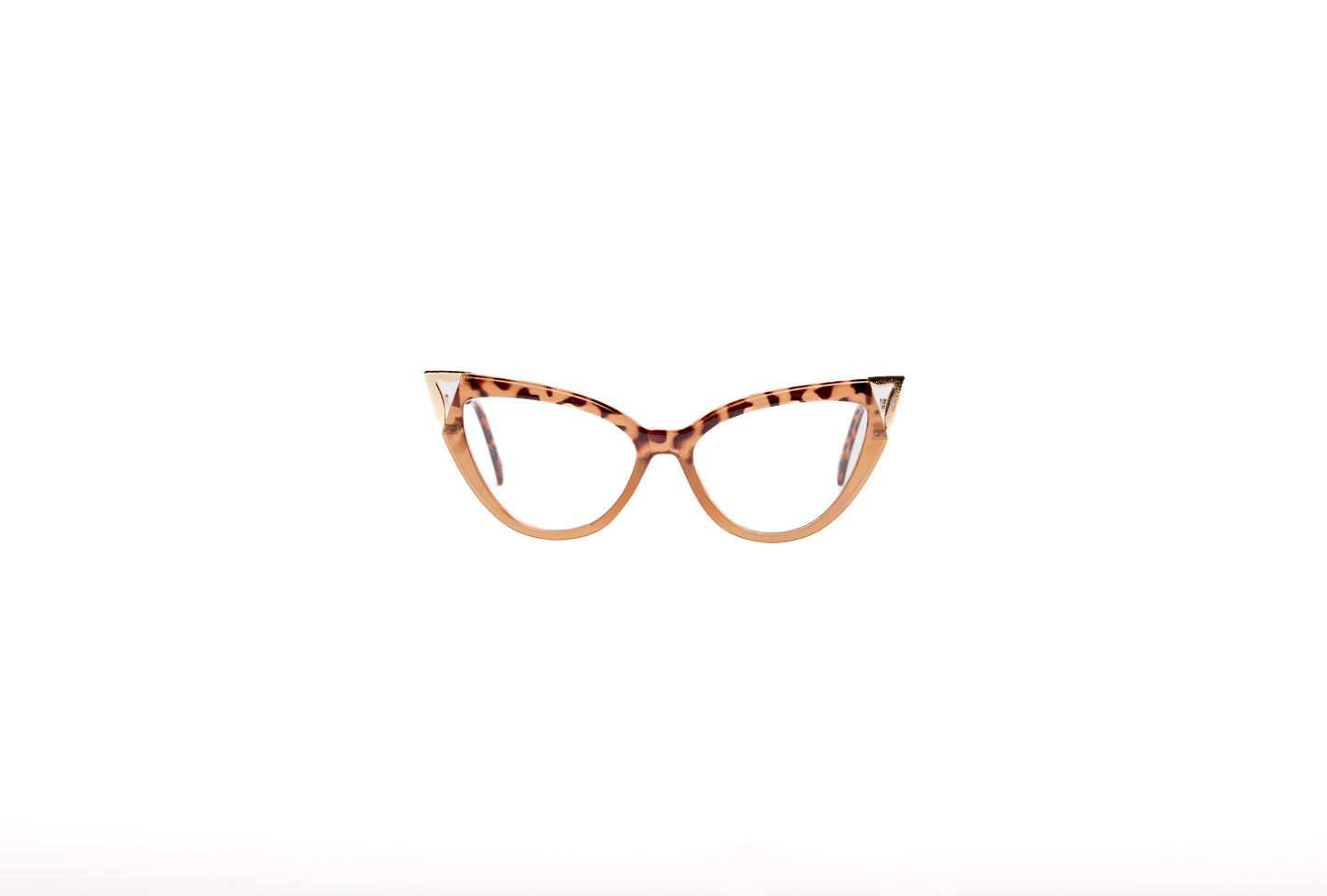 Anna collection, caramel with a cheetah cateye print