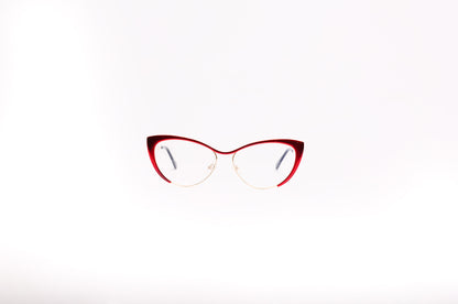 Asil collection, statement wine red cateye