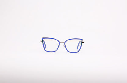 Leona collection, eye catching blue with a silver finish