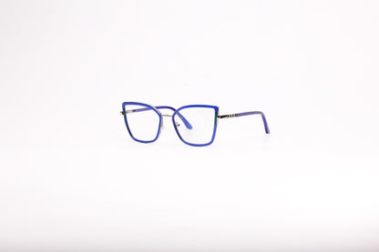 Leona collection, eye catching blue with a silver finish