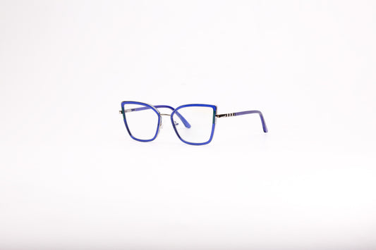 Leona collection, eye catching blue with a silver finish