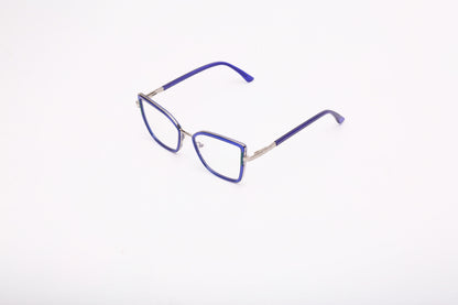 Leona collection, eye catching blue with a silver finish