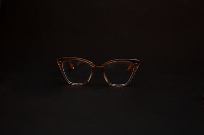 Evie collection, softly blended champagne crystal cateye