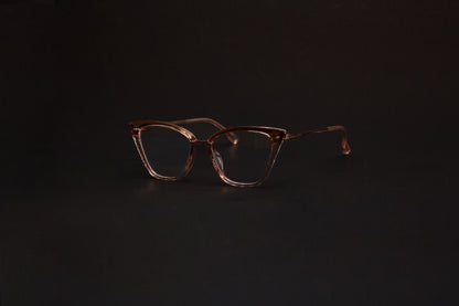 Evie collection, softly blended champagne crystal cateye