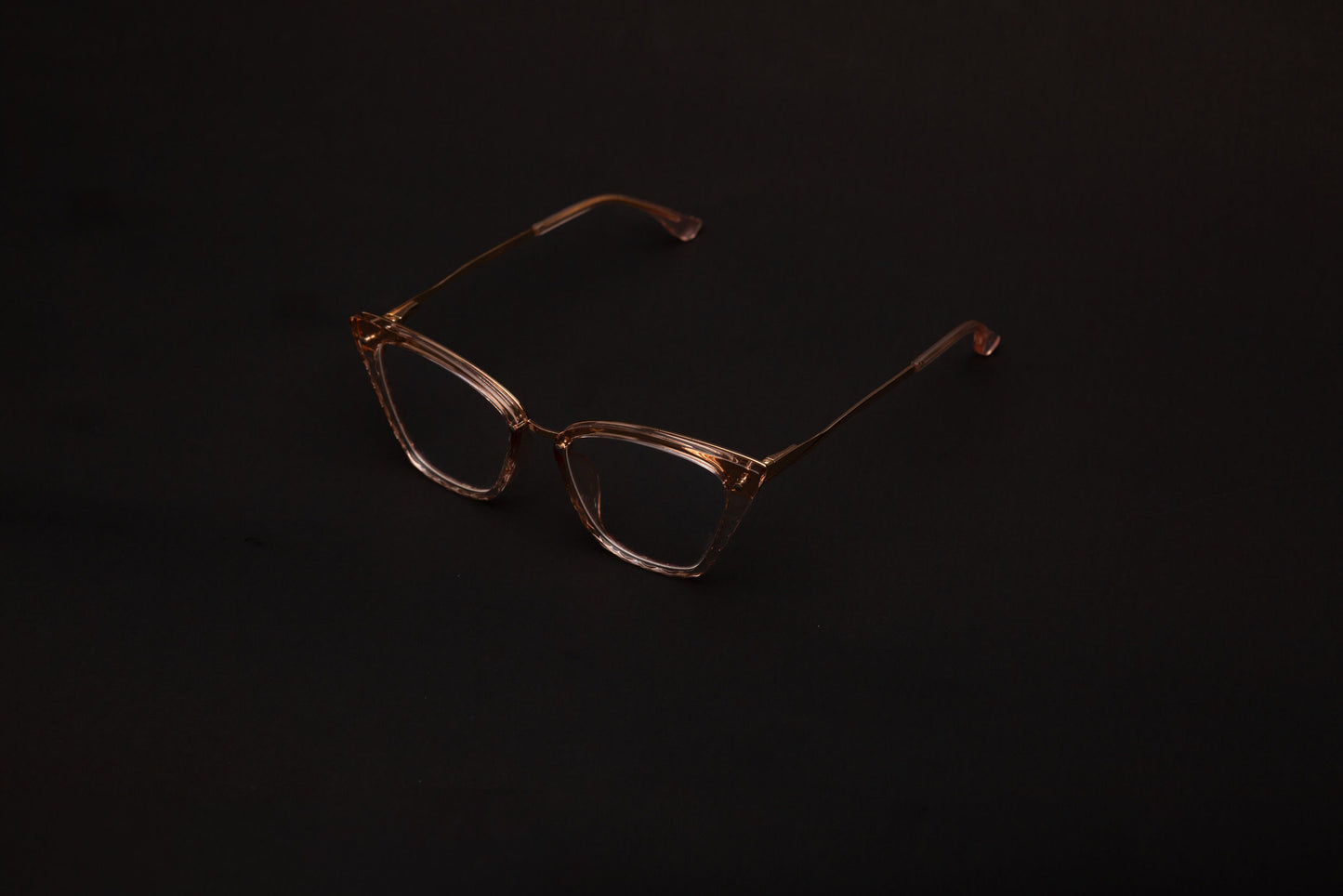 Evie collection, softly blended champagne crystal cateye