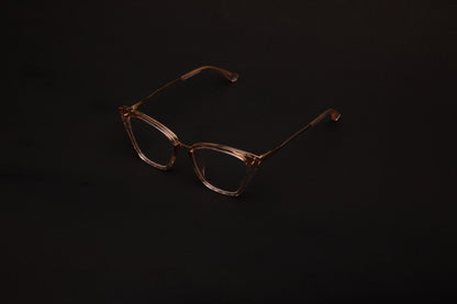 Evie collection, softly blended champagne crystal cateye