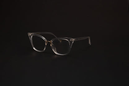 Chic collection, fully transparent metallic gold bridge