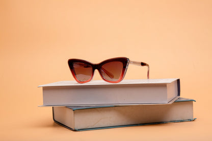 Clip on collection, rich nude with a brown stylish polarised clip on