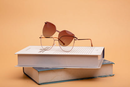 Clip on collection, sleek nude pink with polarised clip on