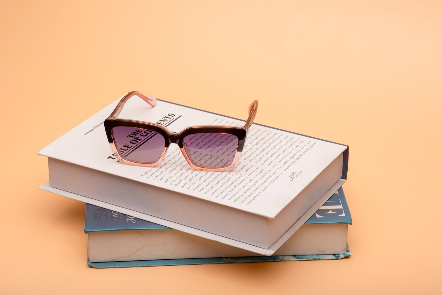 Clip on collection, chunky black and clear gradient with polarised clip on