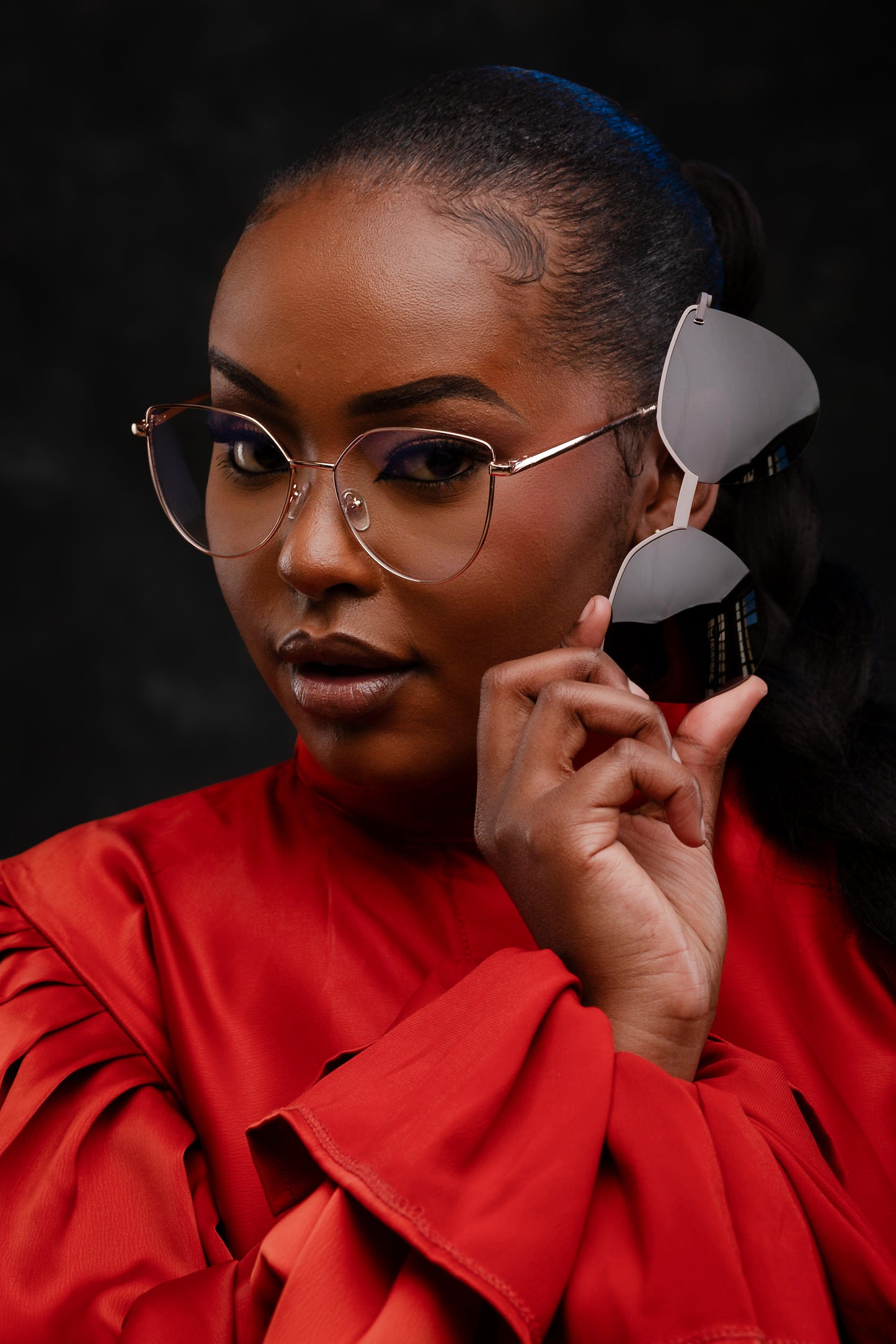 Clip on collection, rose gold elegance with polarised clip on