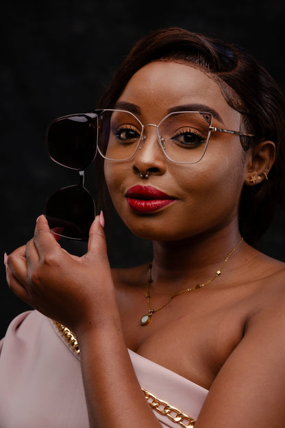 Clip on collection, lilac with a gradient polarised clip on