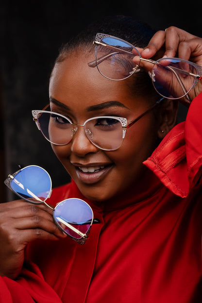 Sue collection, all white with a touch of gold