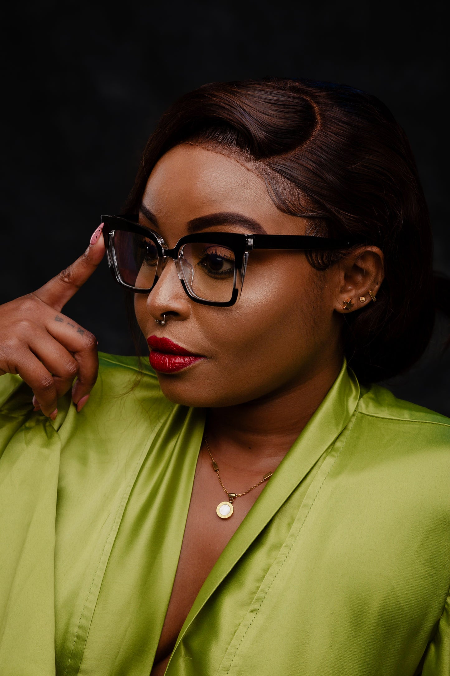 Bonita collection, bold black incoperated with a clear line