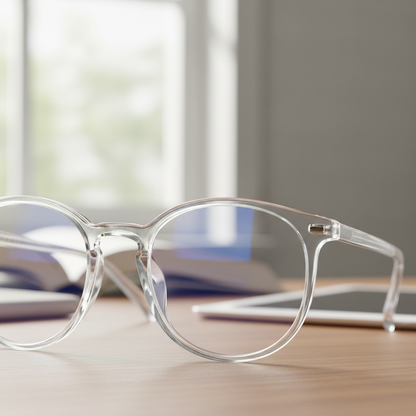 Clear blue block lenses