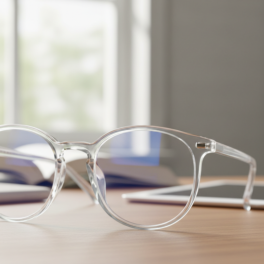 Clear blue block lenses